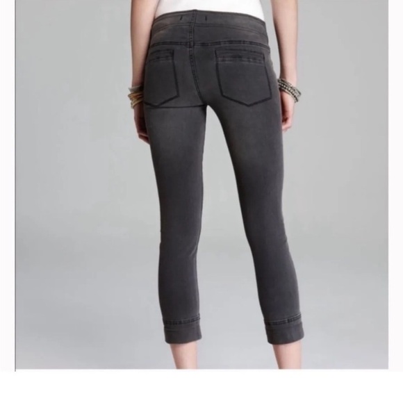 Free people gray pull on pants sz 27 skinny crop style - Picture 2 of 6